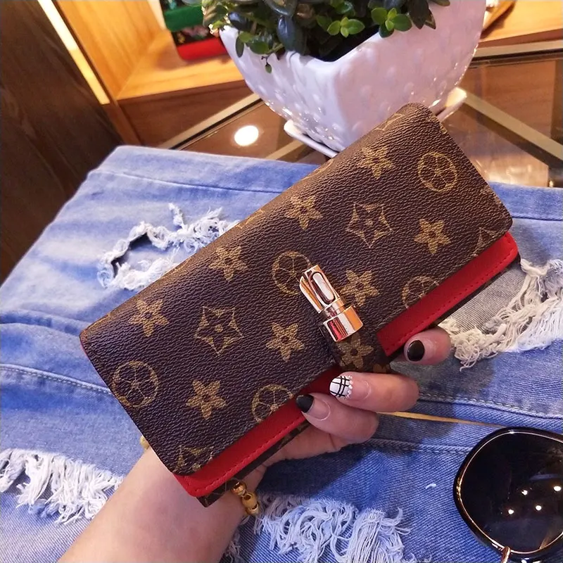 Women Long Wallet Female Purses Luxury Wallet Famous designer Clutch Money Bag PU Leather Wallet Coin Purse Card Holder Walle