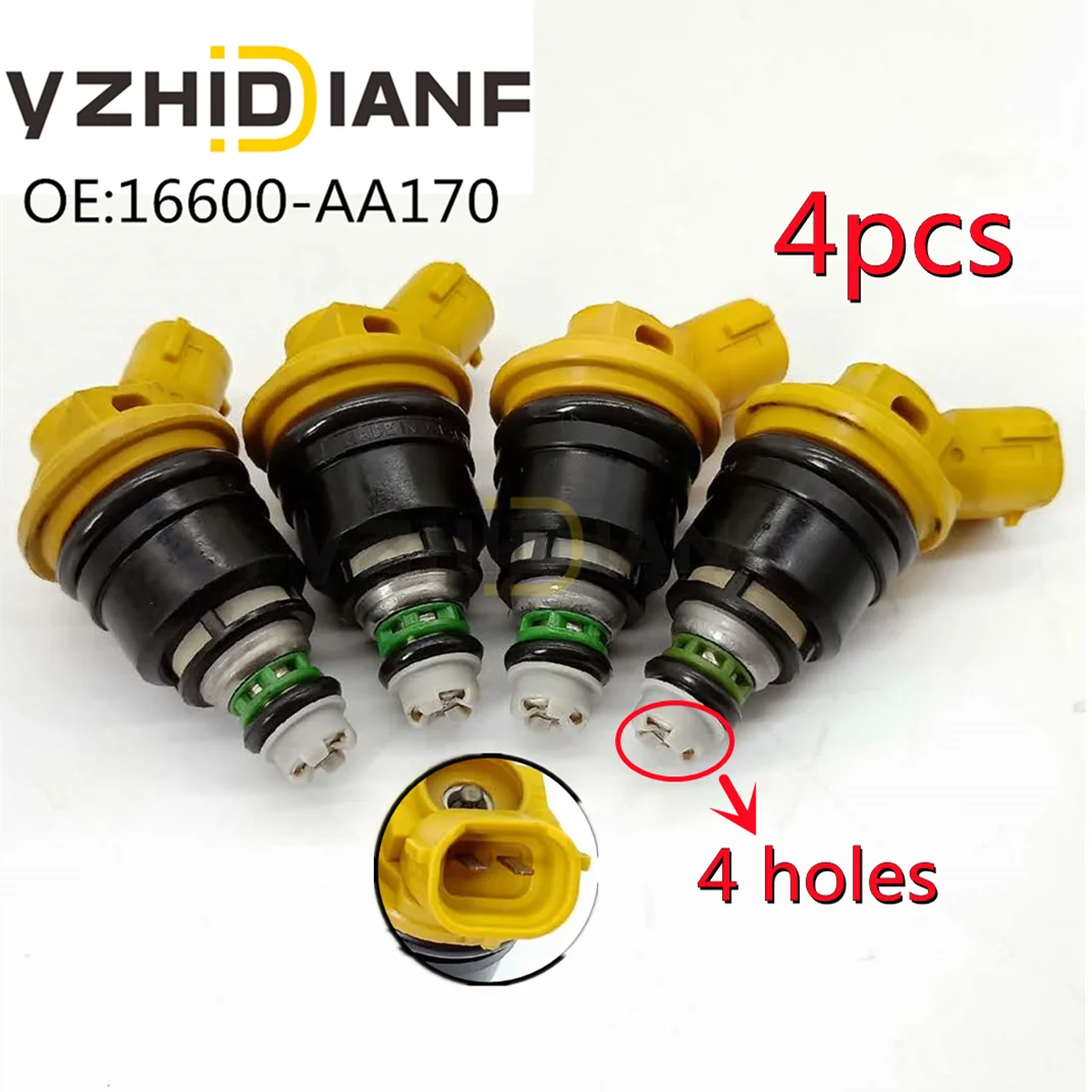 4x16600 AA170 для Subaru- Sti WRX GC8 2005-2011 550cc желтая боковая Топливная форсунка 16600-AA170 16600AA170