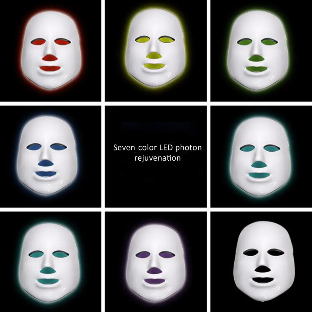 Seven color Led фотон косметическая маска инструмент фотонное омоложение инструмент для зарядки спектрометр оборудование для красоты