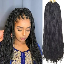 Вязанные крючком косички Сенегальские твист Омбре плетение волос кроше синтетические волосы для наращивания для черных коричневых женщин 30 корней