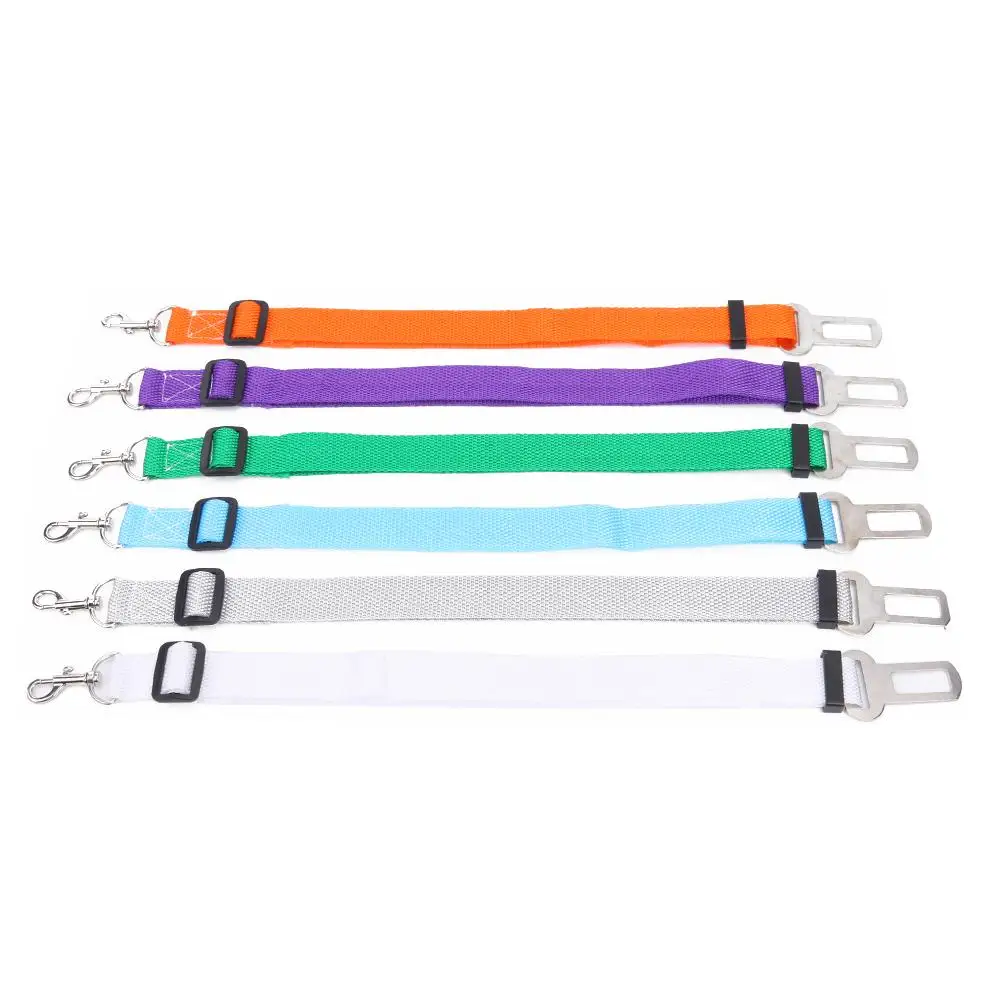 Seat-Belt Dog-Harness Pet-Dog Fashion Adjustable Car Length Lead-Clip Polyester-Fiber