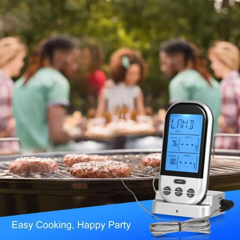 Цифровой беспроводной термометр для мяса, барбекю, печь, Пищевой зонд, кухонный инструмент для приготовления пищи