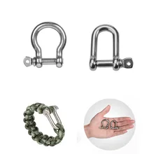 30 шт. цинковый сплав U форма O форма Скоба для наружного кемпинга Туризм выживания Веревка Браслеты Пряжка подковы вспомогательный карабин
