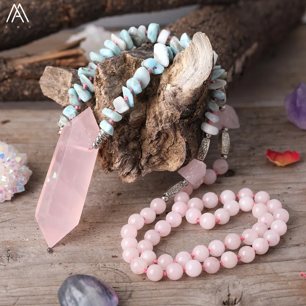 Двухточечная Подвеска Из Натурального Розового Кварца 8 мм круглые бусины из