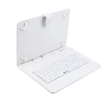 

Keyboard case for tablet PU Leather Black USB interface Scratches Magnet flap closure Universal Keyboard And Case