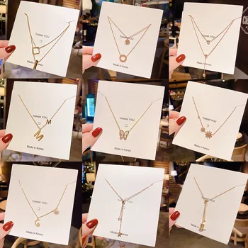 

Light Luxury Titanium Steel Fritillaria Necklace Cool Korean Style Elegant Clavicle Chain Pendant Necklace Female
