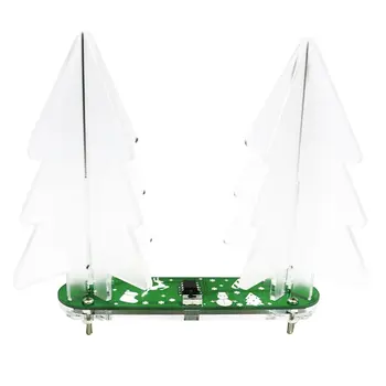 

Led Christmas Tree E-Learning Kit Full Color Led Light 3D Christmas Tree Seven Kinds Of Changing Effect