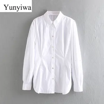 

Women Vintage Puff Sleeve Solid Casual Slim Blouse Shirts Women Autumn Long Sleeve Business Blusas Chic Femininas Tops