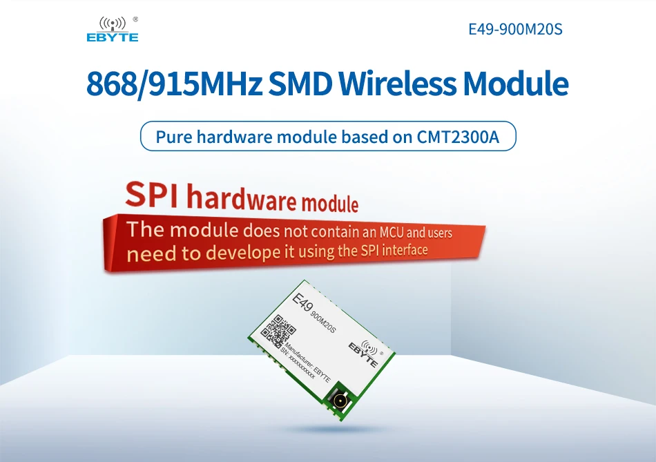 5PCS Ebyte E49-900T20S Wireless Data Transmission Module 868MHz 915MHz  IPEX/Stamp Hole UART 20dBm 2.5km SMD ISM IoT