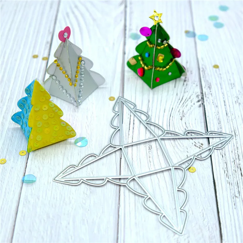 

GJCrafts Box Dies Metal Cutting Dies New 2019 for Card Making Scrapbooking Embossing Die Cut Stencil Craft Dies Christmas Decor