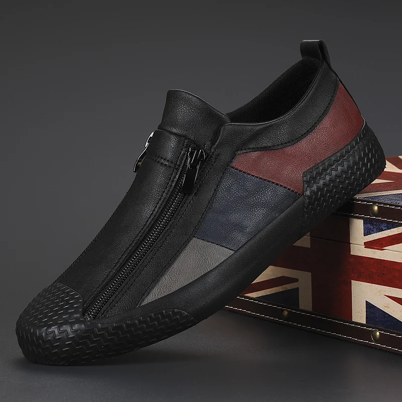 Mens Vulcanized Shoes SpringAutumn Designer Sneakers Breathable Men Loafers Shoes Soft Sole Comfortable Casual shoes Flats