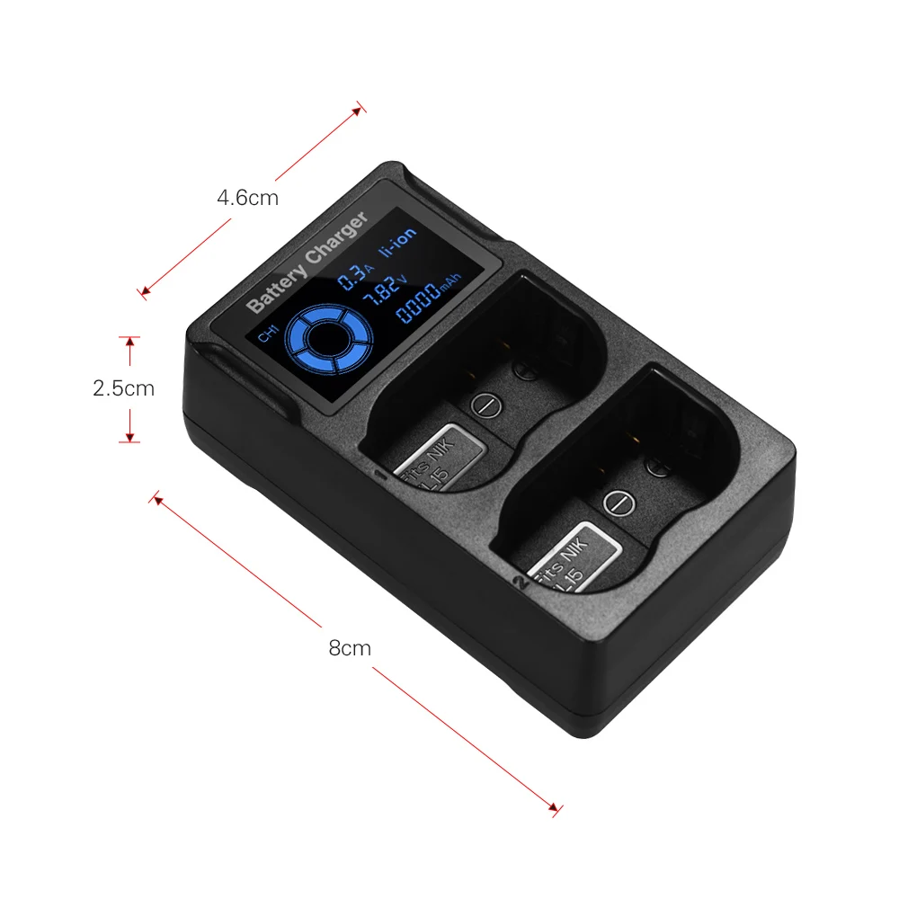Портативный двойной слот USB зарядное устройство для камеры с ЖК-дисплеем быстрое зарядное устройство для камеры для Nikon Canon зарядное устройство