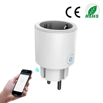 

WiFi Smart Plug Smart Timer Plug Wireless Remote Voice Control Power Monitor Outlet Timer Socket for Alexa Google Home ,EU