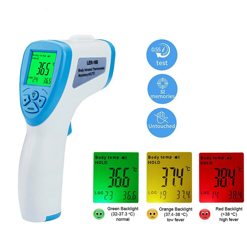 

Muti-fuction Baby/Adult Digital Termomete Infrared Forehead Body Thermometer Gun Non-contact Temperature Measurement Device New
