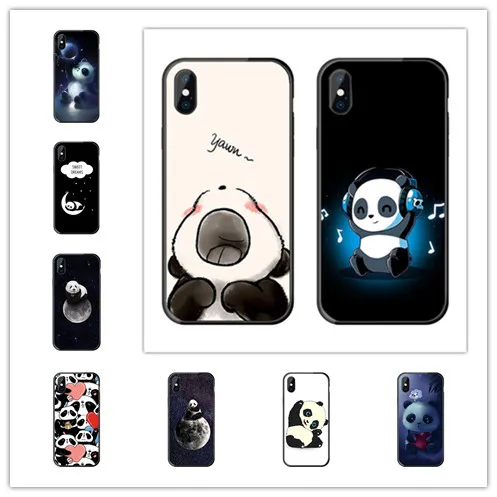 cute panda Novelty Fundas Phone Case For iPhone 11 Pro 7Plus 7 5 6 6S 8 8Plus X XS Max Soft Silicone Cover | Мобильные телефоны и