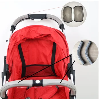 

2pc/set Pram Stroller Accessories Leather Stroller Covers Baby Armrest Wheelchairs Case Protective Handle