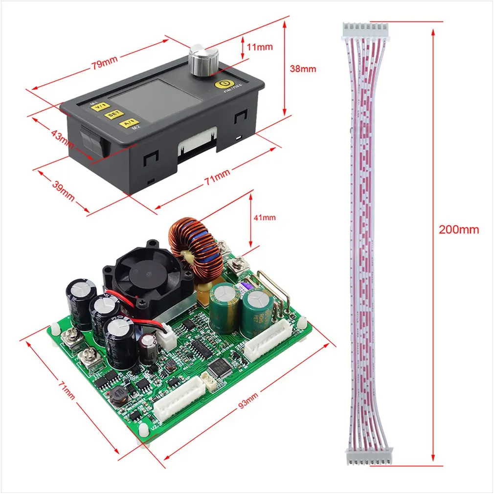 DPS5015-USB-BT связи постоянного напряжения тока постоянного тока понижающий модуль питания понижающий преобразователь напряжения ЖК-вольтметр