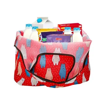 

Pocket Square Shopping Bag Eco-friendly Multiple Foldable Reusable Portable Shoulder Polyester Fruit Vegetable Grocery Bag