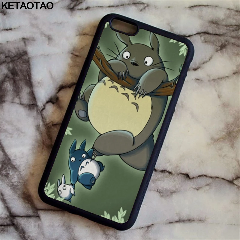 Красный KETAOTAO Studio Ghibli унесенный призраками Тоторо чехол для телефона s для iPhone 4 5S 6S 7 8 Plus X XS XR 11 Pro Чехол Мягкий ТПУ резиновый силиконовый - Цвет: Красный