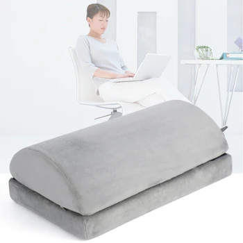 

2 in 1 Home Office Footrest Semi-Cylindrical Waist Leg Pillow Foot Massage Heavy Duty Sponge Removable Footrest