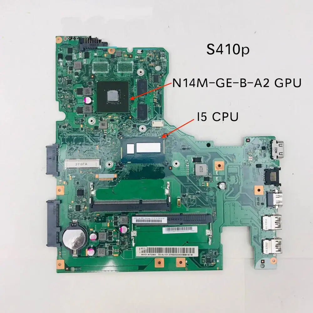 Материнская плата для ноутбука lenovo Ideapad S410P I5-4200U 48.4L106.011 90004118