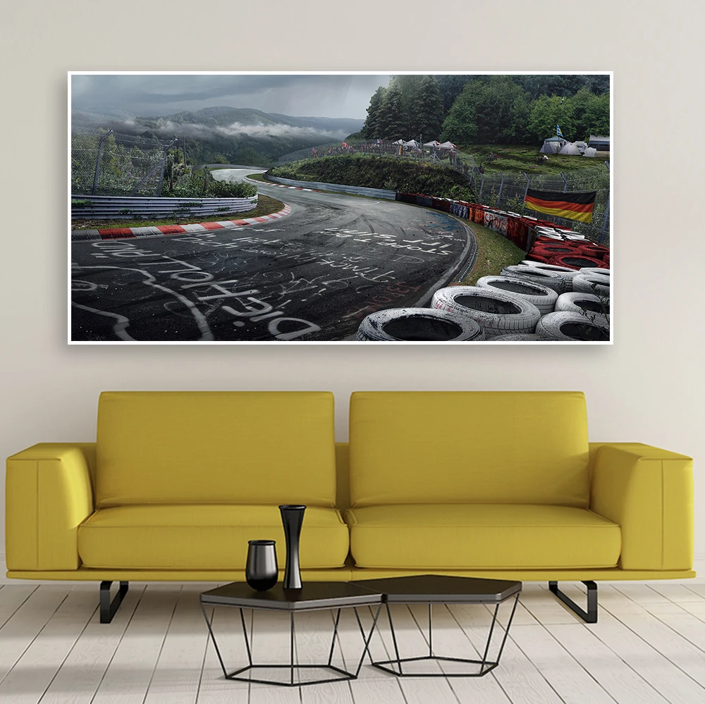 Wall Art Poster Nurburgring Rally Road Sports Car Track Hd Print Canvas