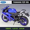 Welly 1:12 2020 Yamaha YZF-R6 Black Die Cast Vehicles Collectible Hobbies Motorcycle Model Toys 6