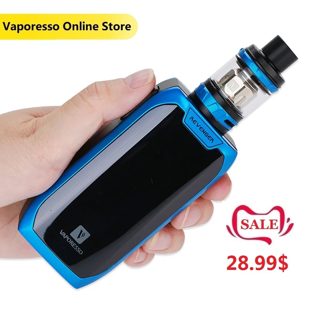 Оригинальный набор Vaporesso Revenger 220 Вт с мини баком NRG 2 мл vs 5 Revenge X без батареи 18650 Vs Luxe / Swag 2|tc kit|oled kitmini kit |