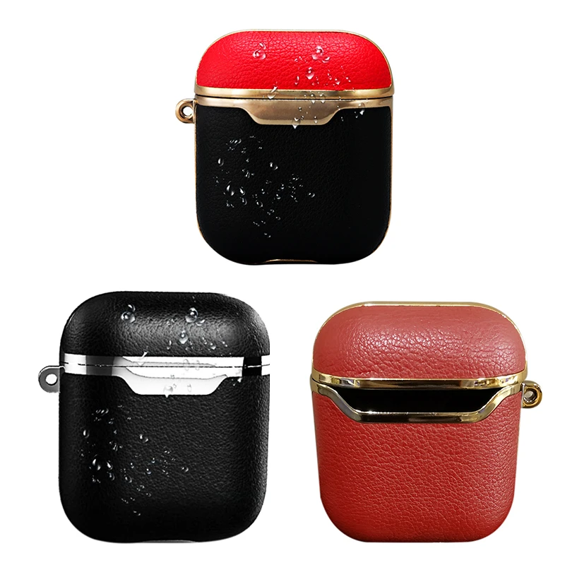 Leather Case for 2 for Apple Case Cover Bluetooth Earphone Skin Protective Cases for Headphones