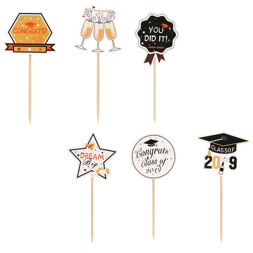Cake Topper Creative Chic Decoration Graduation Cupcake Cake Dessert Topper Picks Graduation Party Supplies A20