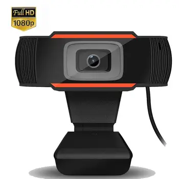 

Full HD webcam 1080P web cam 360 degree rotating PC camera video call and recording with noise reduction microphone for PC