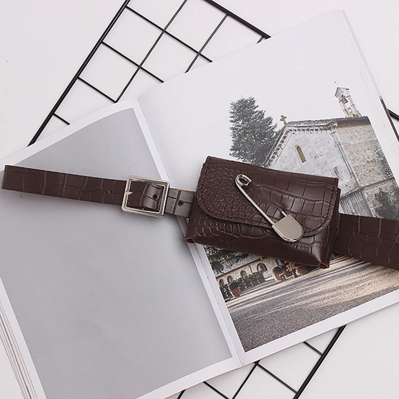 CHICEVER PU Leather Patchwork Metal Women's Belts Tunic With Bag Adornment Adjustable Korean Belt Female Autumn Fashion New
