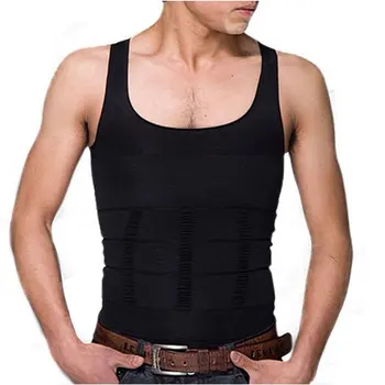 

Hot Men's Slim Body Shaper Waist Abdomen Underwear Less Beer Belly Compression Sports Vest IE998