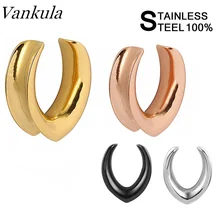 Ванкула 2шт 316L нержавеющая сталь PVD покрытие Беруши Тоннели Новое седло ушные датчики гири для пирсинга уха