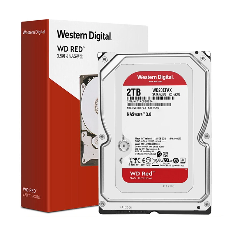 WD Red 2 ТБ Сетевое хранилище 3 5 ''NAS жесткий диск красный 5400 об/мин 256M кэш SATA3 6