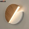 (WECUS) Nordic creative minimalist black / white LED aisle art lights, bedroom bedside porch balcony rotatable wall lamp ► Photo 1/6