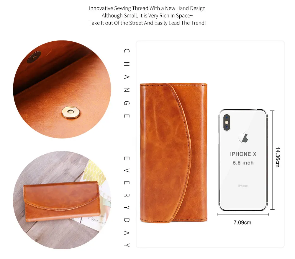 JOYIR дизайн кошелек клатч кошелек из натуральной кожи женские длинные кошельки RFID телефон сумка портмоне женский держатель для карт кошелек