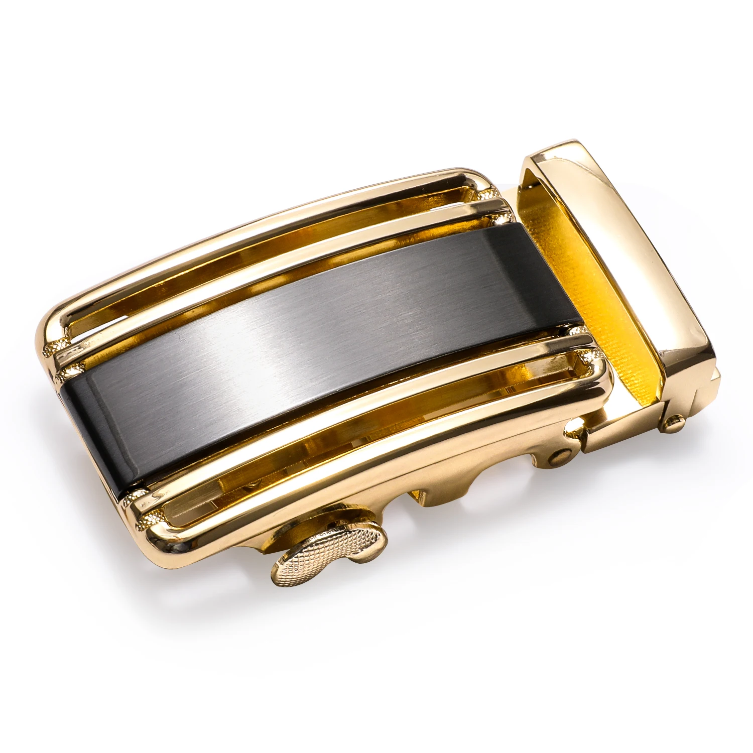 3.5cm Ratchet Automatic Buckle Belt Buckle Men's Business Gold Alloy