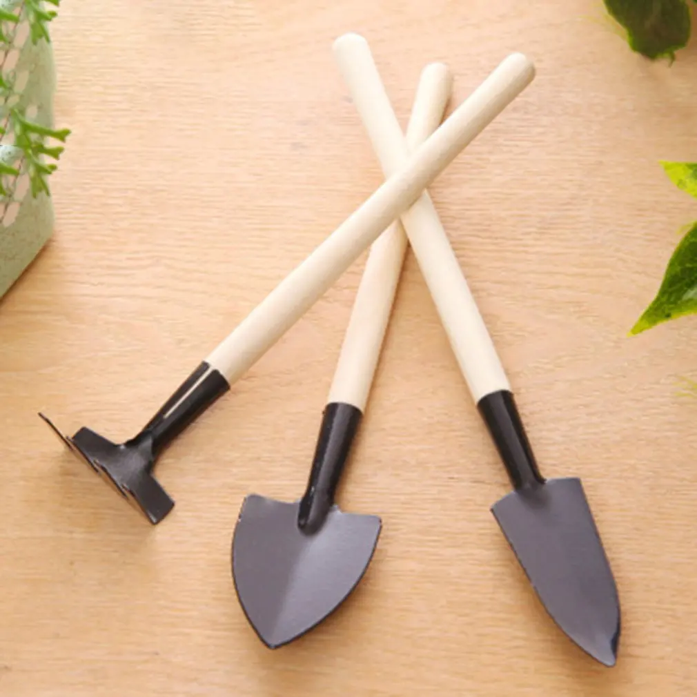 Мини садовые инструменты три части маленькая лопата грабли Лопата суккулентные растения горшечные цветы садовые инструменты