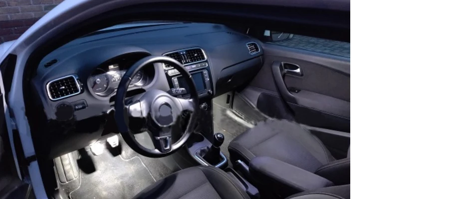 DWCX 2 шт. 12 В белый светодиодный светильник для ног LC02007 подходит для VW Golf 5/6 Jetta Passat Skoda Seat