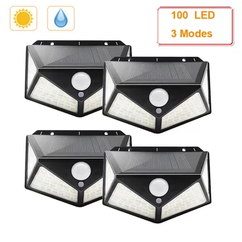 

100 LED Solar Light Outdoor Solar Lamp 3Modes PIR Motion Sensor Wall Light Waterproof Solar Sunlight Powered Garden street light