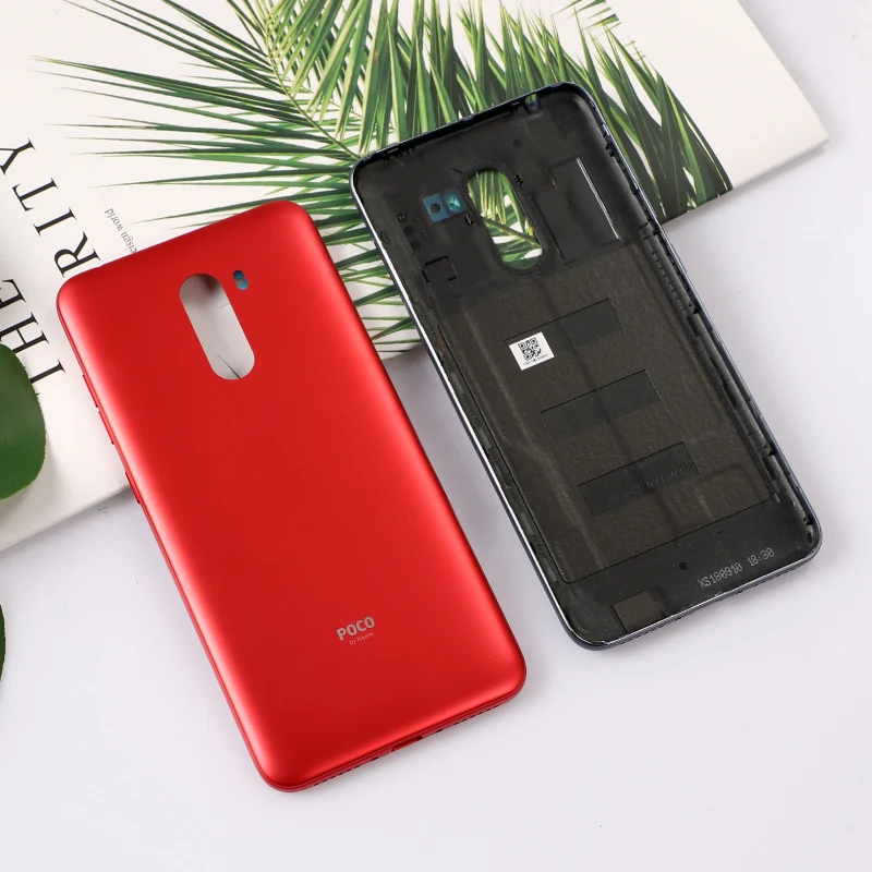 MiF1 чехол на заднюю крышку для Xiaomi Pocophone F1 пластик задняя дверь ремонт батарея чехол+ кнопки камеры стекло