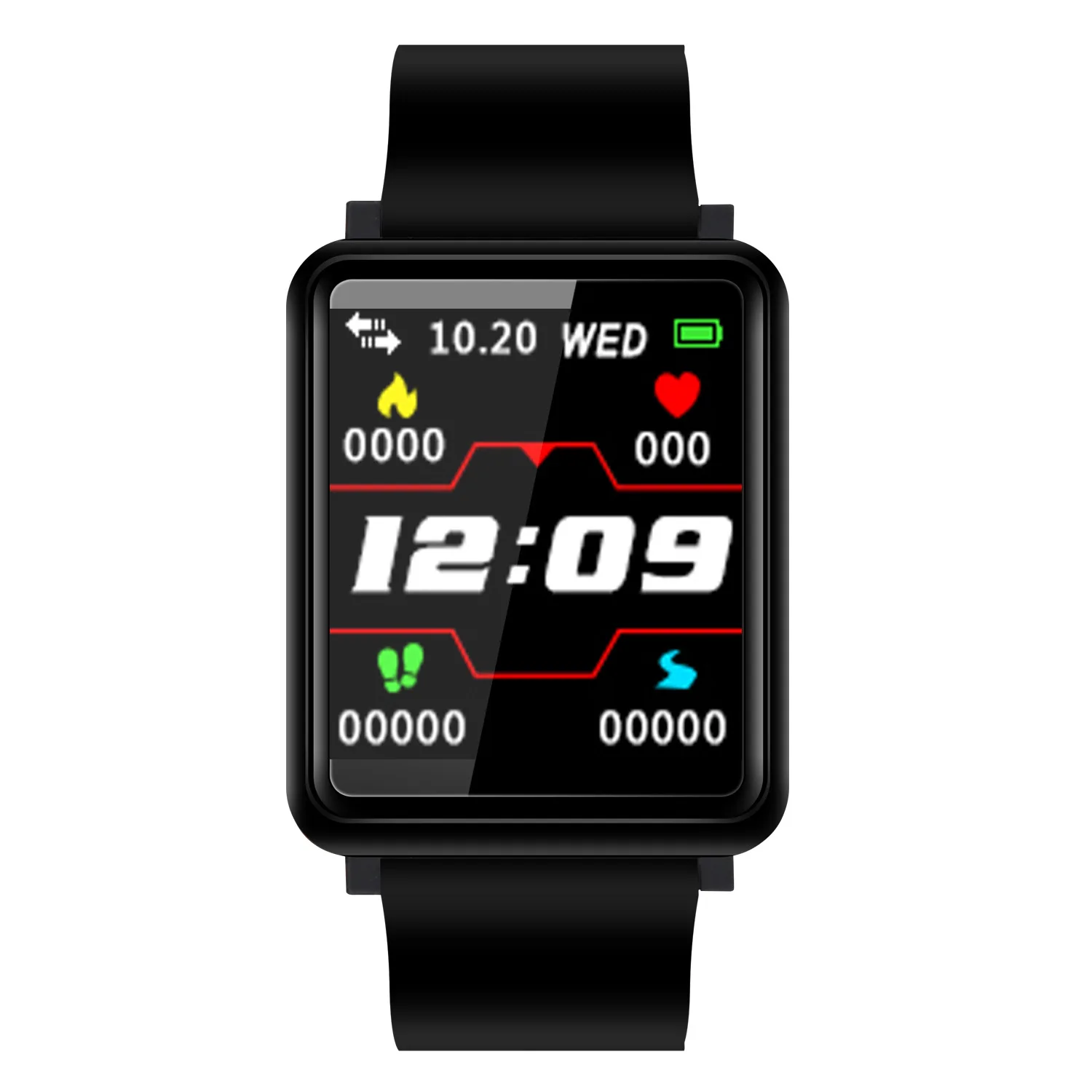 

BINSSAW Fitness Sport Smart Bracelet Heart Rate Tracker Waterproof Color Screen Pedometer Tracker Bluetooth Smart Wristband+BOX