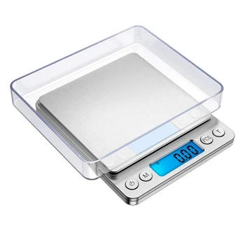 

Stainless Steel Pocket Scales,2000G/ 0.1G Kitchen Food Scales, Jewelry Scales,with Lcd Display,Batteries Included