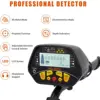 Adjustable Metal Detector MD-3028 with 8.5" Waterproof Coil,7 Target Categories, Depth Indication, LCD Display P/T function 3