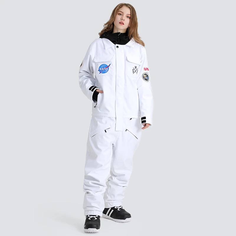 SMN лыжный костюм для пары зимний теплый сиамский двойной борд взрослых