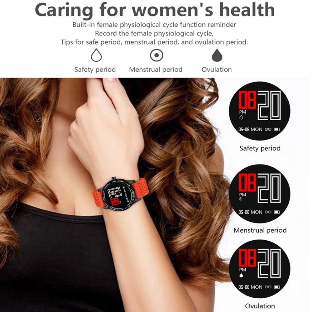 1.3 Inch Screen Activity Multifunctional Sleep Waterproof Gift Reminder Smart Watch Heart Rate Monitor Blood Pressure Monitor