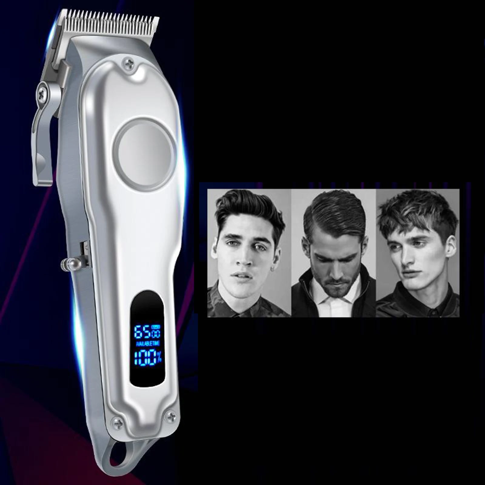 10W Professional Barber Electric Hair Body Clipper 0mm Edging Trimmer Kit For Men Husband Boyfriend