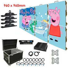 Шэньчжэнь 2 м x 6 м светодиодный панель 960 мм x 960 мм RGB 3в1 SMD открытый P4 Прокат ali express светодиодный экран дисплея