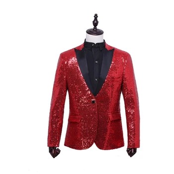 

Multicolor Sequined Men's Suits Stylish Fit Comfortable Fabric Three-dimensional Tailoring Party Wedding Performances